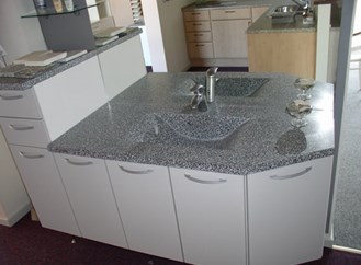 Terrazzo vask, flere farver